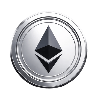 Flydende grafikelement med en Ethereum (ETH)-mønt