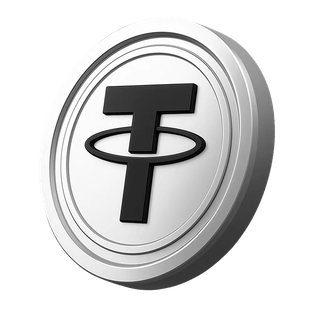 Kontosektion med Tether USDT-mønt vist